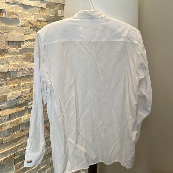 Vintage White button down shirt with Jewel Stones - Picture 6 of 7